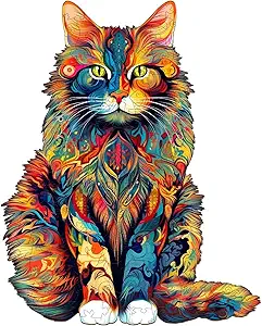 Advanced Maine Cat Wood Puzzle Unique Shape