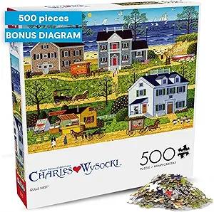 Buffalo Games - Charles Wysocki Gulls Nest 500 Piece Jigsaw Puzzle