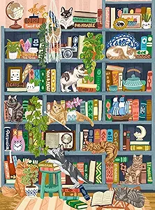Buffalo Games Olivia Gibbs Cats at Home Library 1000 Piece