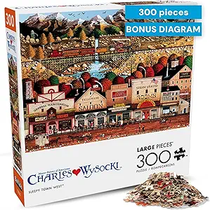 Buffalo Games Oversize Puzzle Sleepy Town West