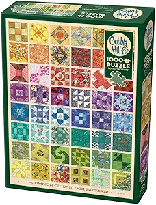 Cobble Hill 1000 Piece Puzzle - Common Quilt Blocks