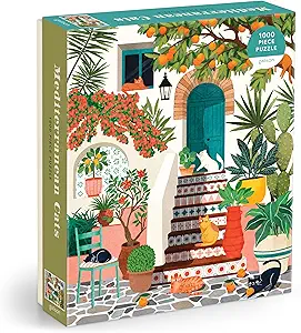 Galison Mediterranean Cats – 1000 Piece