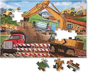 Melissa & Doug Building Site Floor Puzzle 48 pc