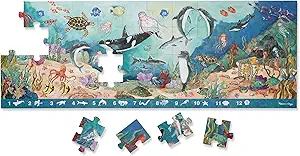 Melissa & Doug Search and Find Beneath The Waves Floor Puzzle 48 pcs