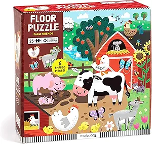 Mudpuppy Farm Friends – 25 Piece