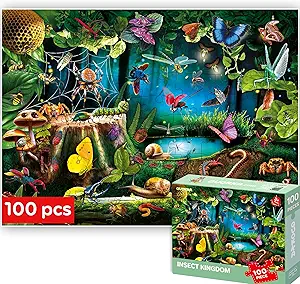 QUOKKA Learning Forest Bugs 100 Piece Puzzles