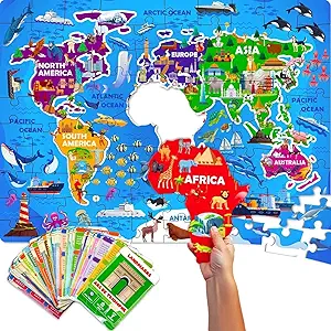 QUOKKA World Map Puzzles 70 Pc