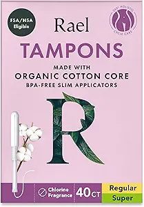 Rael Tampon Organic Cotton Core and Cover