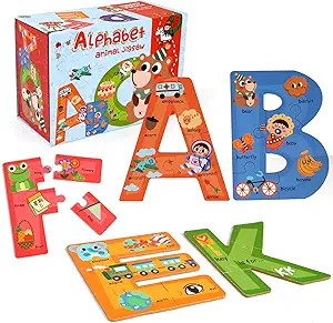 SYNARRY Wooden Alphabet Puzzles