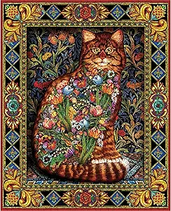 White Mountain Puzzles Tapestry Cat - 1000 Piece