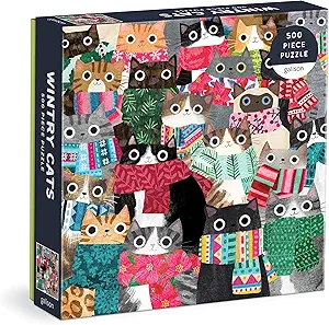 Wintry Cats 500 Piece Puzzle from Galison