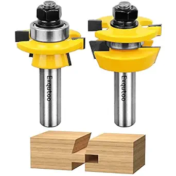 Exqutoo Bevel Shaker Rail and Stile Router Bits ZH-0040