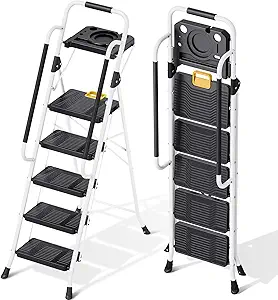 KINGRACK Folding 5-Step Ladder (WK2226-5D)