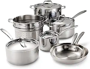 Tramontina Signature Tri-Ply Clad Stainless Steel 11-Piece Cookware Set — Best for Serious Home Cooks