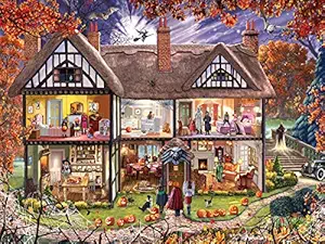 White Mountain 1000 Piece Halloween Jigsaw Puzzle Halloween House