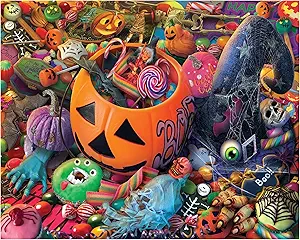White Mountain 1000 Piece Jigsaw Puzzle Halloween Treats