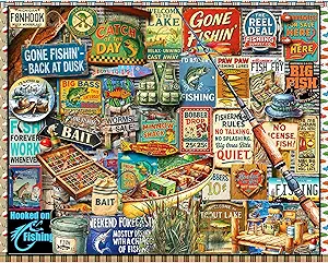 White Mountain 1000 Piece Jigsaw Puzzle I Love Fishing