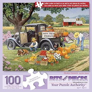 Bits and Pieces 100 Piece Jigsaw Puzzle Fall On The Farm