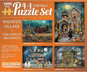 Bits and Pieces 1000 Piece Puzzles Haunted House Farm