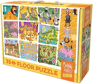 Cobble Hill Floor Puzzle Animal Count