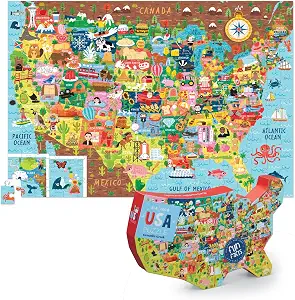 Crocodile Creek 200-Piece Jigsaw USA Floor Puzzle