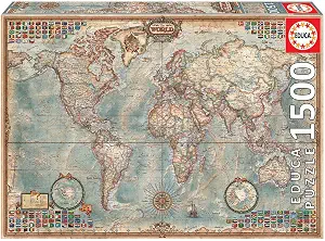 Educa Political Map of the World Puzzle - 1500 Piece