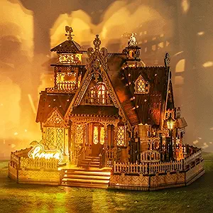 FUNPOLA 3D Wood Puzzle Countryside Cottage Model
