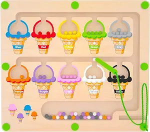 MTYOKILN Magnetic Color & Number Maze Ice Cream Numbers