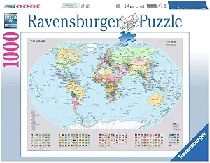 Ravensburger 15652 Political World Map – 1,000 Piece Puzzle