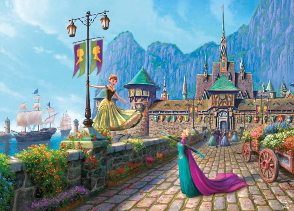 Ceaco - Thomas Kinkade Disney - Frozen Celebration - 1000 Piece Puzzle