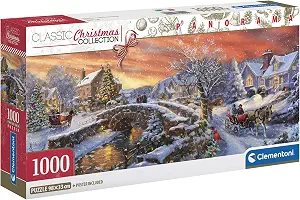 Clementoni - Jigsaw Puzzle 1000 Pieces - Christmas Over The Bridge