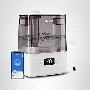 Levoit Humidifiers for Bedroom Large Room Home (6L, Smart, Grey)