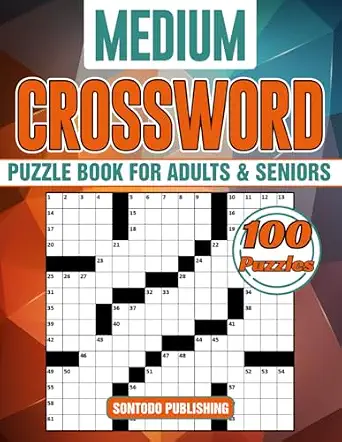 Sontodo Publishing Medium Crossword Puzzle Books
