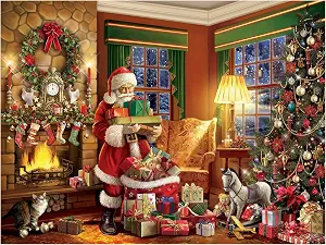Christmas Santa Delivering Gifts