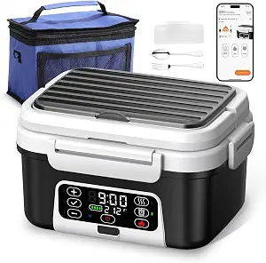 EDCREATY APP Control Cordless Electric Heated Lunch Box (6.3 Cups)