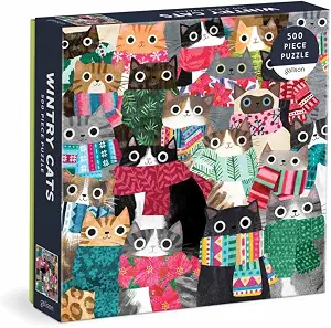 Galison - Wintry Cats 500 Piece
